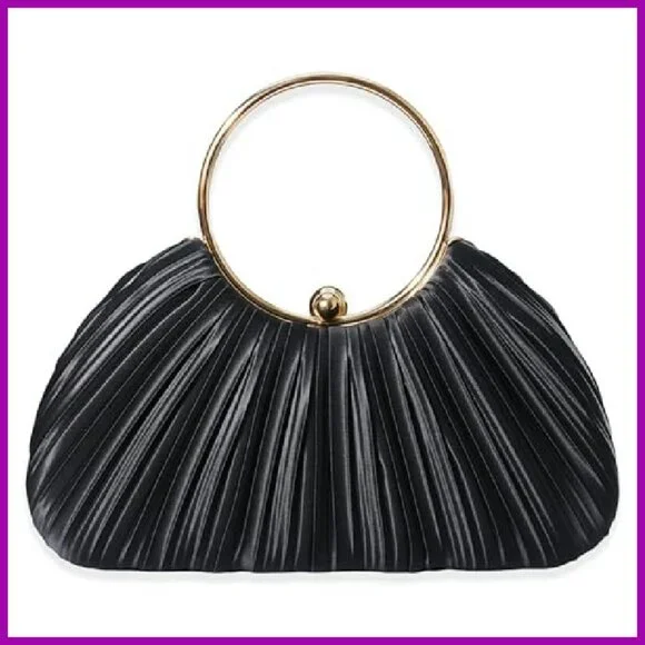 Sparkling Evening Clutch with Detachable Chain Strap, 7.8